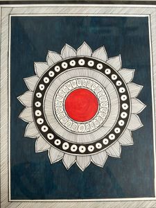 mandala and madhubani hand painting