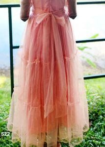 Blush Pink Tiered Tulle Dress