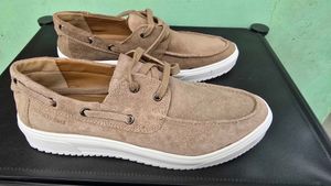 Men's Tan Suede Boat Shoes