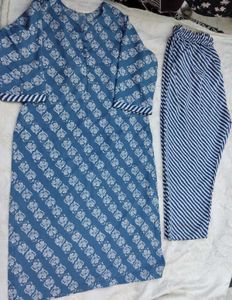 Elegant Blue Printed Kurta