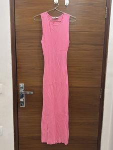 Pink Bodycon Midi Dress