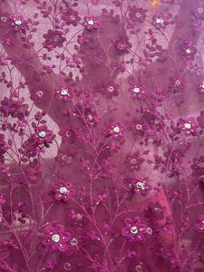 Beautiful Purple Embroidered Fabric
