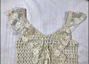 Chic Boho Lace trim Crochet Top🍥🍦