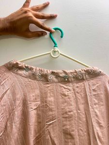 ✨️Premium Peach Zardozi-Embroidered Lehenga Set