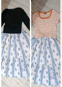 Skirt and tops