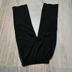 Black Wide Leg Track Pants