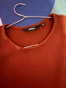 Ribbed Knit Midi Dress