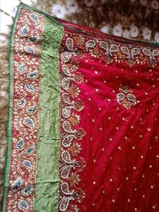 full mirror work haevy saree fixed price