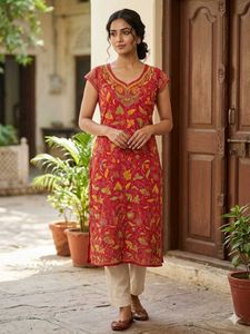 Vibrant Embroidered Kurta