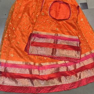 orange new design rajptuo poshak for women