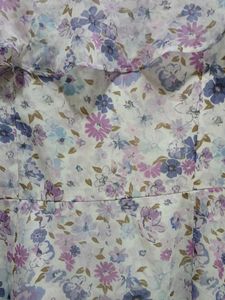 Chiffon Floral Print Cold Shoulder Dress