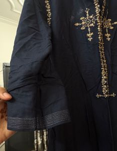 blue long kurta