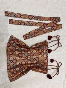 Desi Exquisite Brocade corset top with dupatta