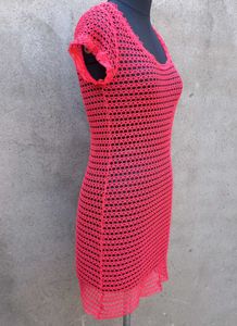 Crochet Knit Mini Dress