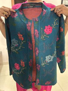 Floral Embroidered Cardigan