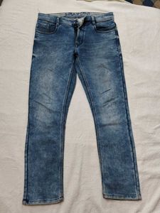Men's Blue Washed Denim Jeans