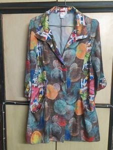 Unique Abstract Print Blazer Jacket