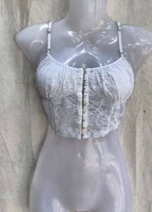 White Lace Corset Top