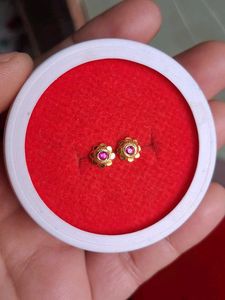 Gold  Flower Stud Earrings