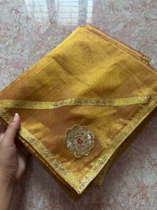 Purple Ethnic Skirt with Gold Dupatta