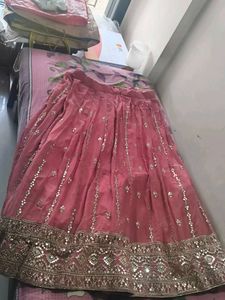 XXL Designer Fully Stitched Stunning Pink Lehenga
