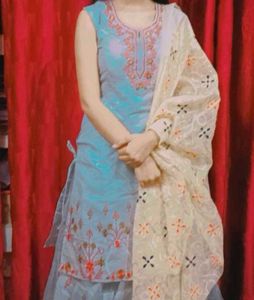 Beautiful Embroidered  wedding wear dress