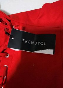 Stunning Red Fit and Flare Dress by Trendyol