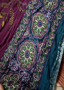 Beautiful mul cottan Purple Floral Saree