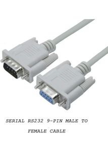 9-Pin Serial RS232 Extension Male to Female Data C