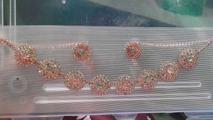 Sparkling Necklace and Earring Set