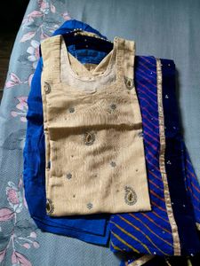 ❣️ Beautiful Kurta Set with Blue Dupatta
