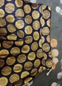 Elegant Blue &amp; Gold Ethnic Skirt