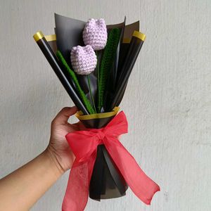 Handmade Crochet Tulip Bouquet