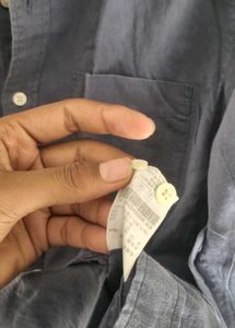 Men's Blue Casual Button-Down Shirt