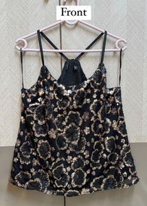 Sequin Black Party Top