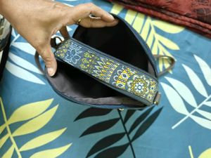 Printed Cotton Blend Sling Bag