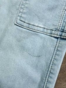 Light Wash Cargo Jeans