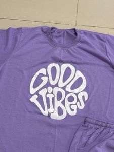 Purple "Good Vibes" Co-ord Set