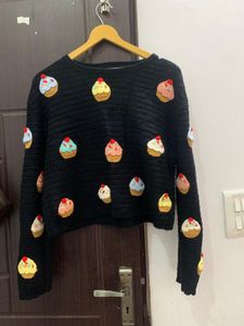 Cute ZARA Cupcake Knit Sweater