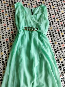 Unused Sea Green Knee Length Dress