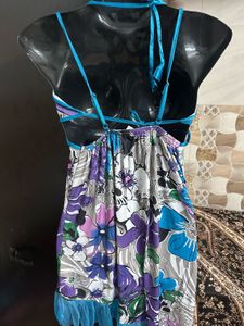 Vibrant Floral Print Mini Dress