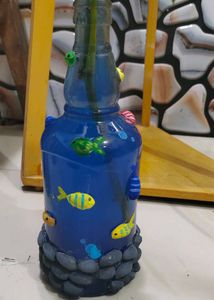 Hand-painted Fish Bottle Vase