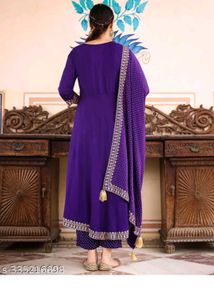 Purple Kurta Set