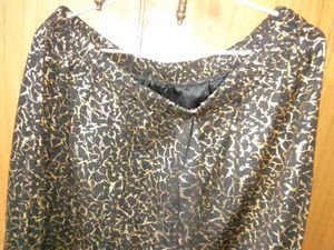 Black &amp; Gold Patterned Pants