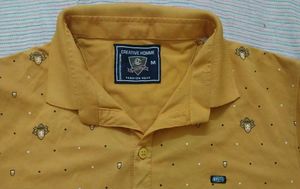 Men's Mustard Polo T-Shirt
