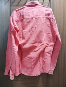 Men's Salmon Red Long Sleeve Shirt