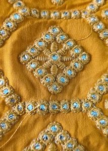 💛Yellow Embroidered Kurta for women
