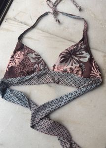 Floral Halter Tie-Up Bralette Top