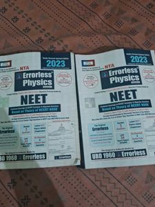 Errorless Physics both volume 1&2 NEET 2023 barely