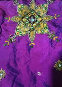 Beautiful Zari Purple saree